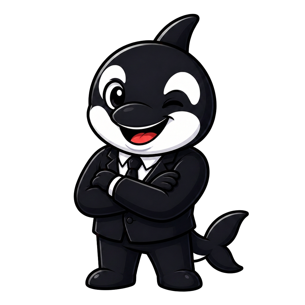 Orquinha, mascote da Orca Studio